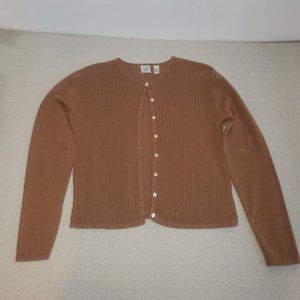 Gap - Women's Brown Button-Up Sweater - Sz L